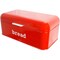 Vintage Stainless Steel Bread Box (Red, 16.75 x 9 x 6.5 In)